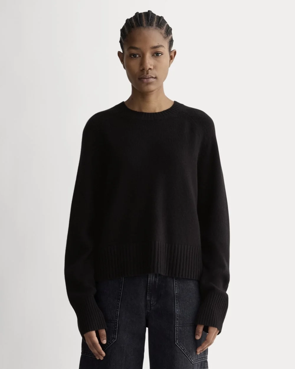 The Boxy Crew in Cashmere | Black (6)