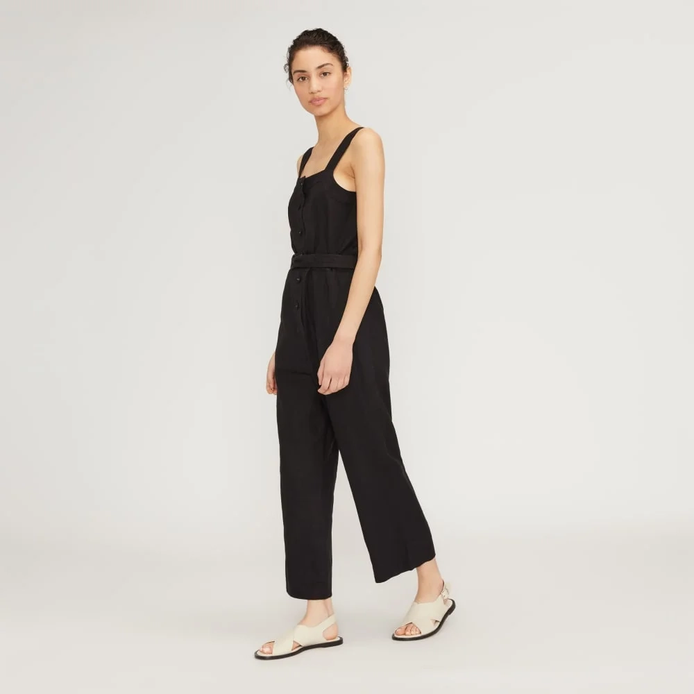 The Linen Jumpsuit | Black (6)