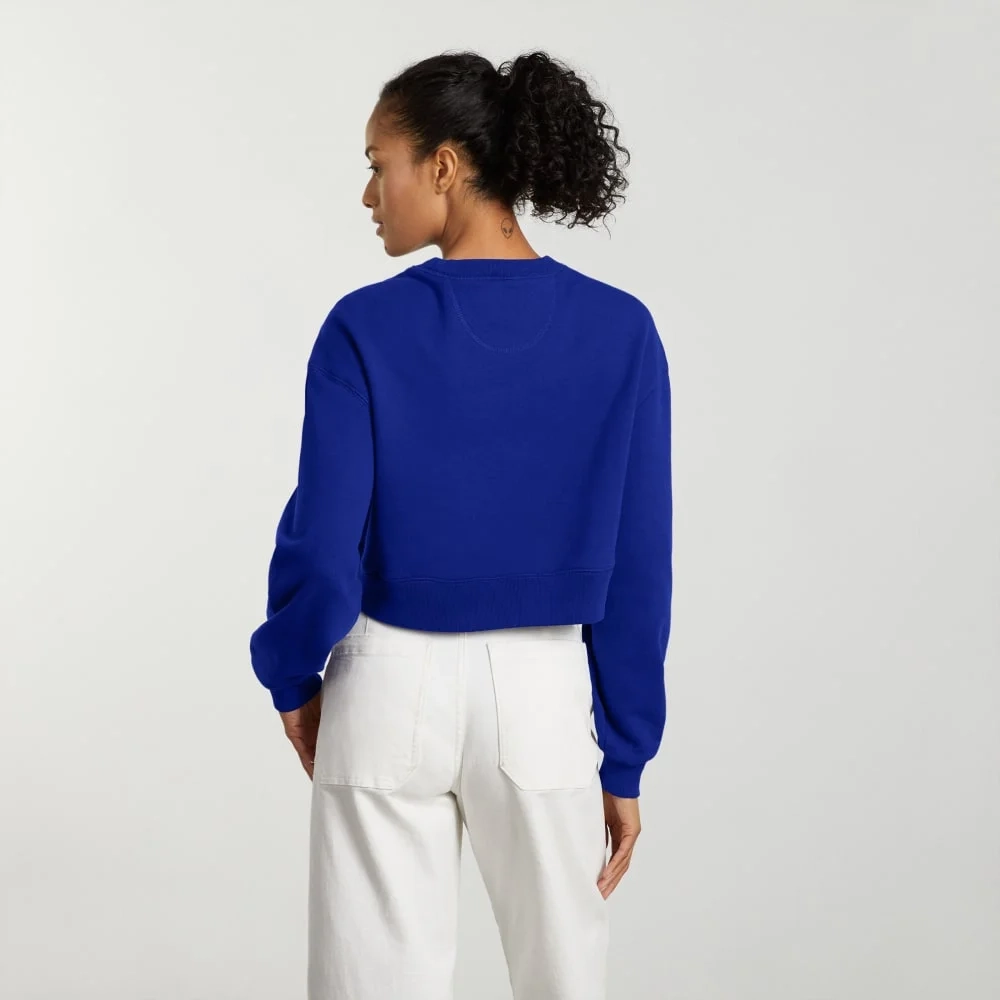 The Organic Cotton Cropped Crew | Cobalt (4)