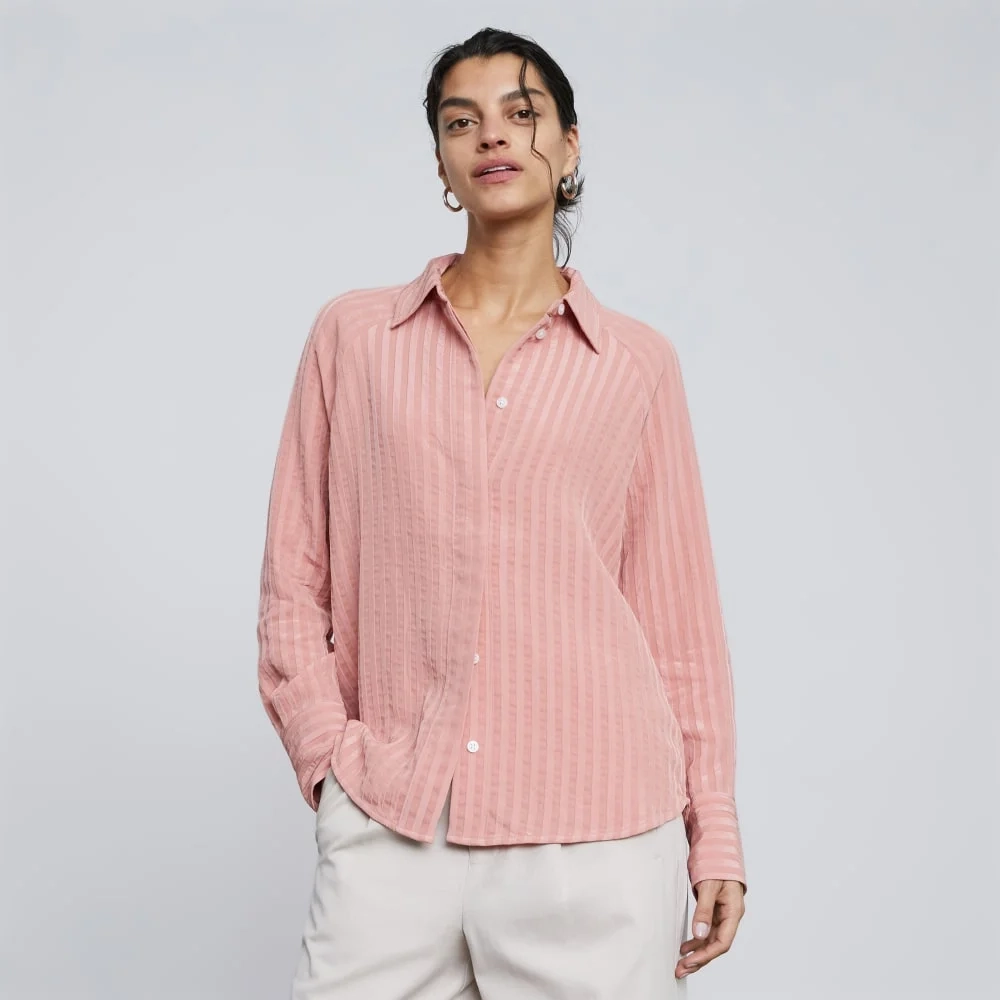 The City Stripe Shirt | Light Rose
