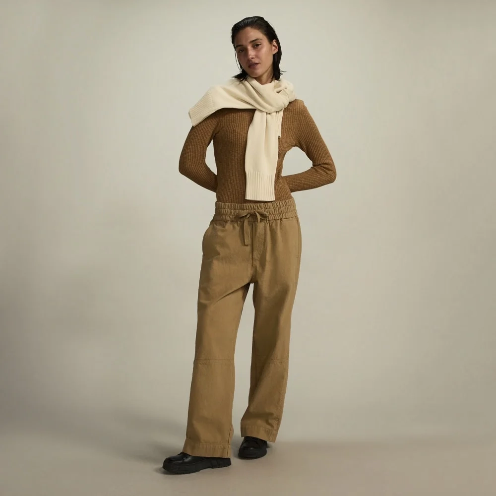 The Canvas Organic Cotton Pull-On Pant | Cappuccino (6)