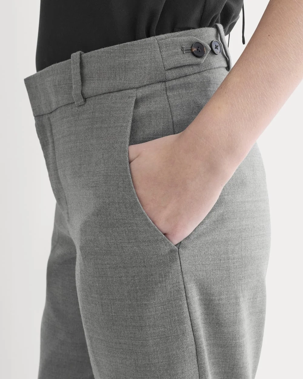Straight-Leg Trouser in Tailor Twill | Heather Graphite (3)