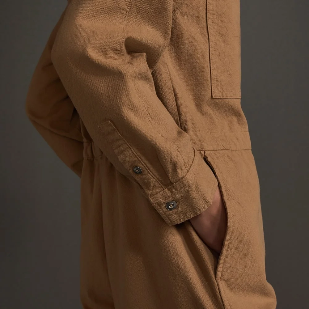 The Canvas Organic Cotton Coverall | Cappuccino (5)
