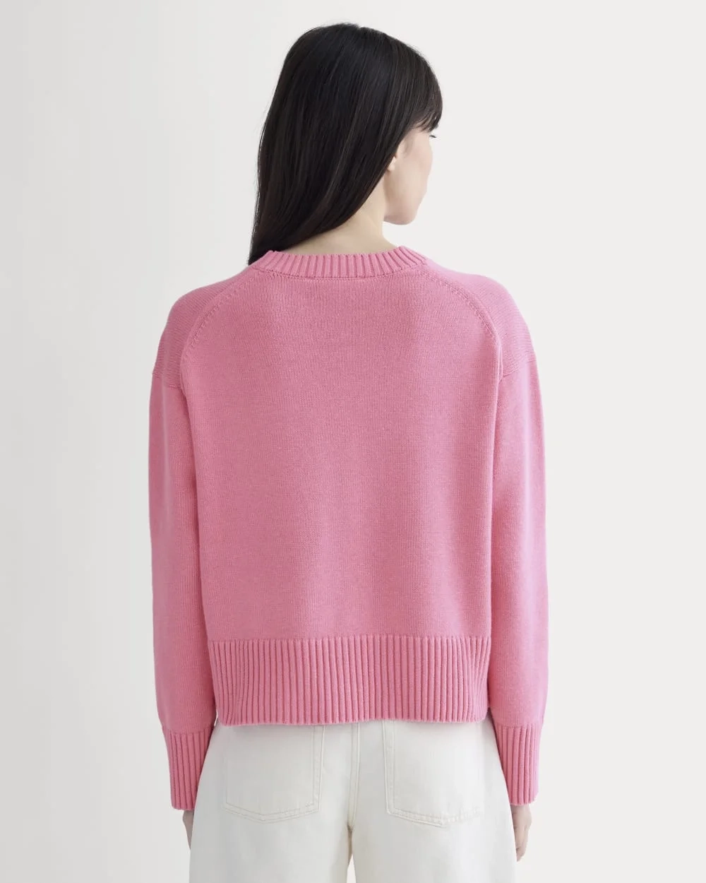 The Boxy Sweater in Everyday Cotton | Deep Pink (6)