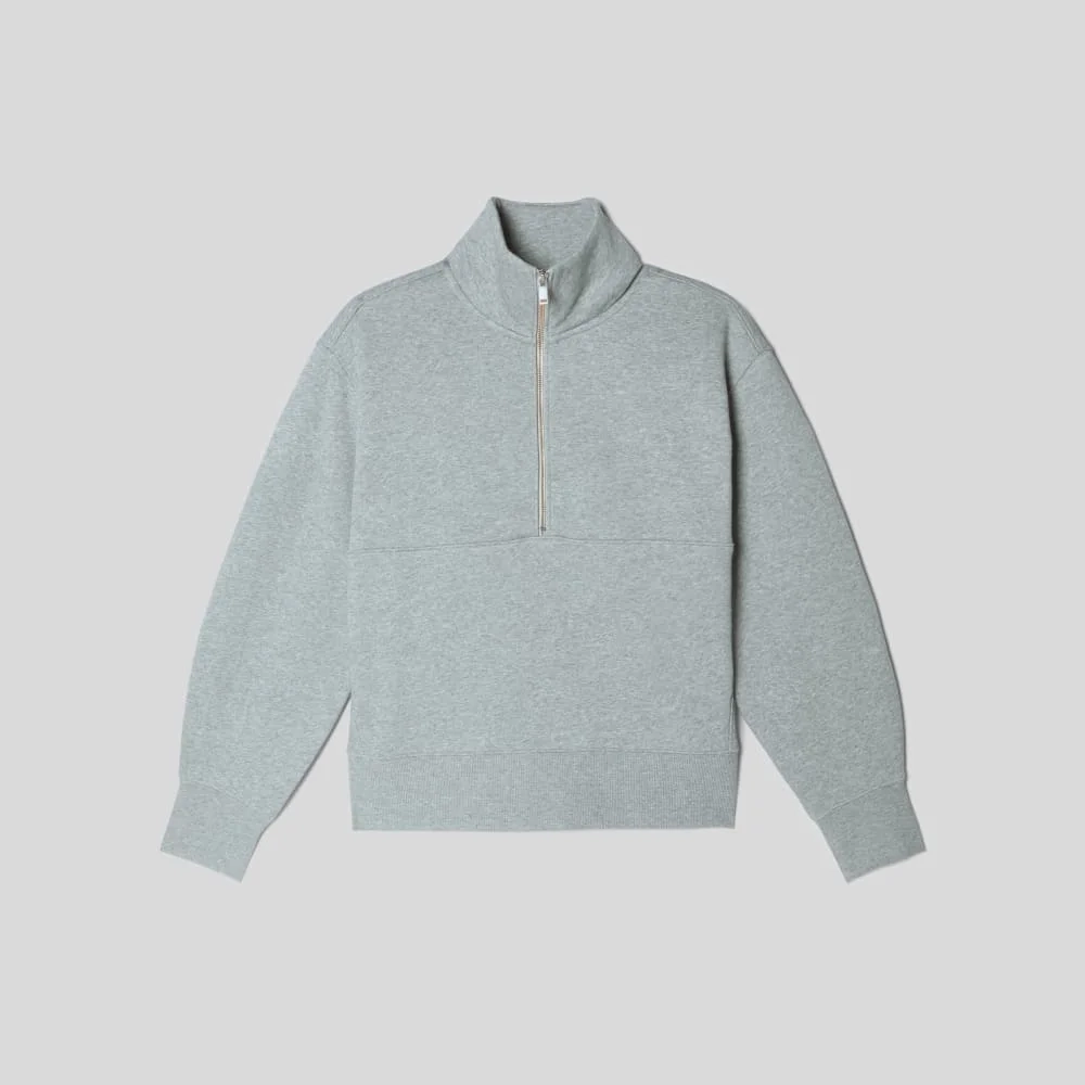 The ReTrack Half-Zip Sweatshirt | Heather Grey (3)