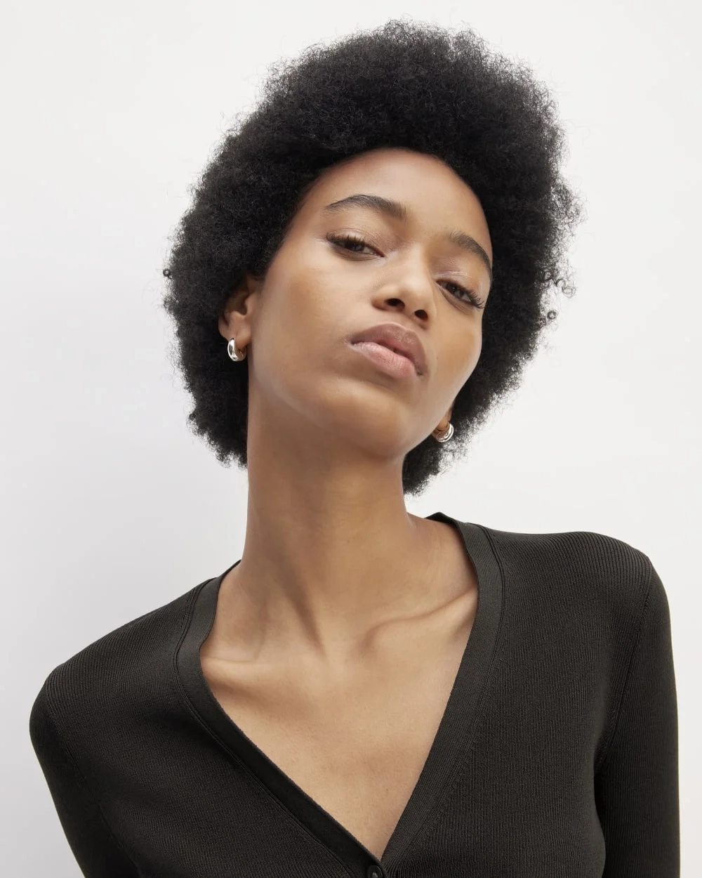 The Viscose Knit Cardigan | Black (5)