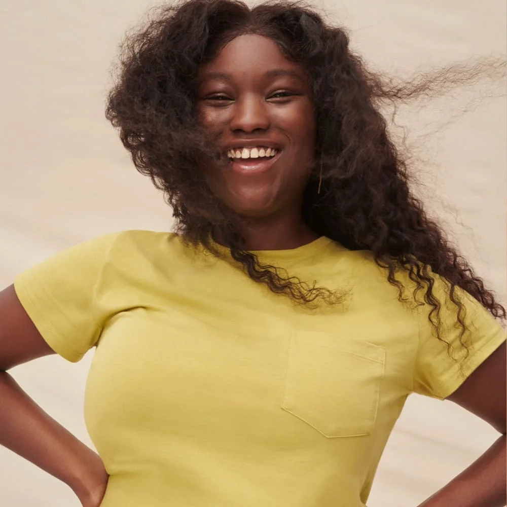 The Box-Cut Tee in Essential Cotton | Leek | Pocket (3)