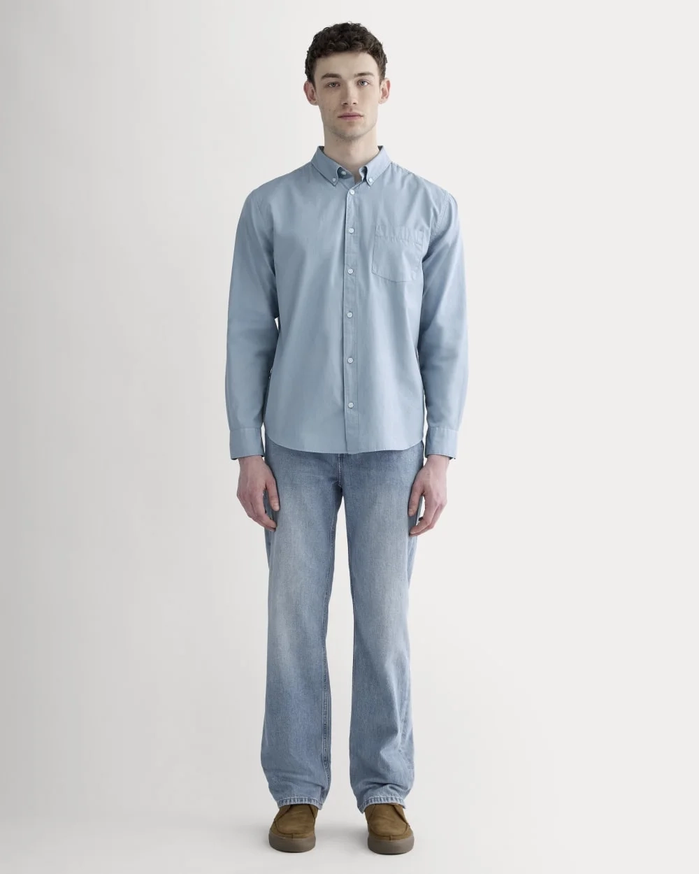 The Washed Poplin Shirt | Soft Blue (5)