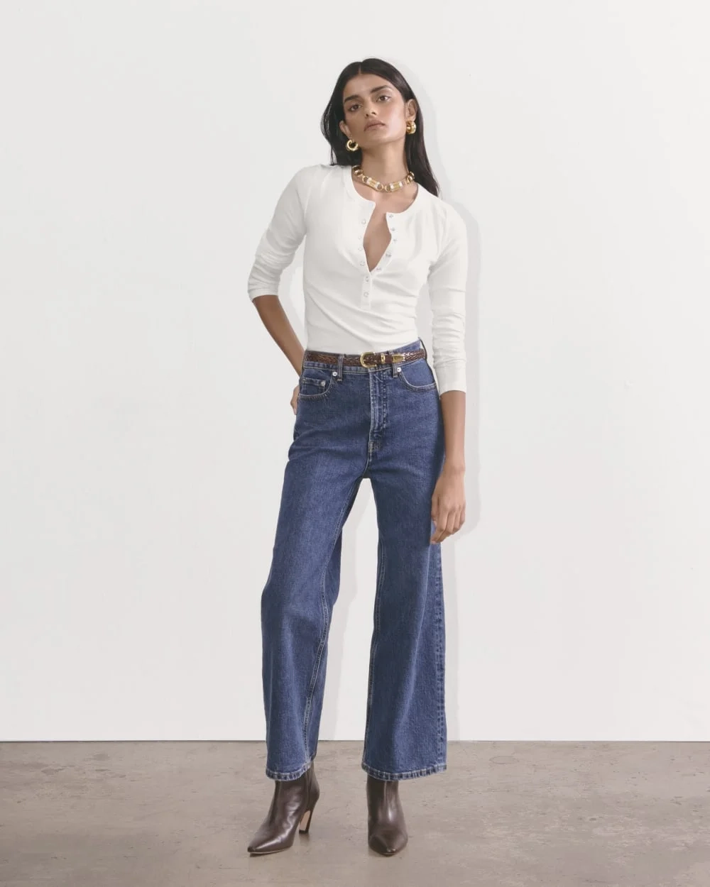 The Luxe Rib Henley | White (7)