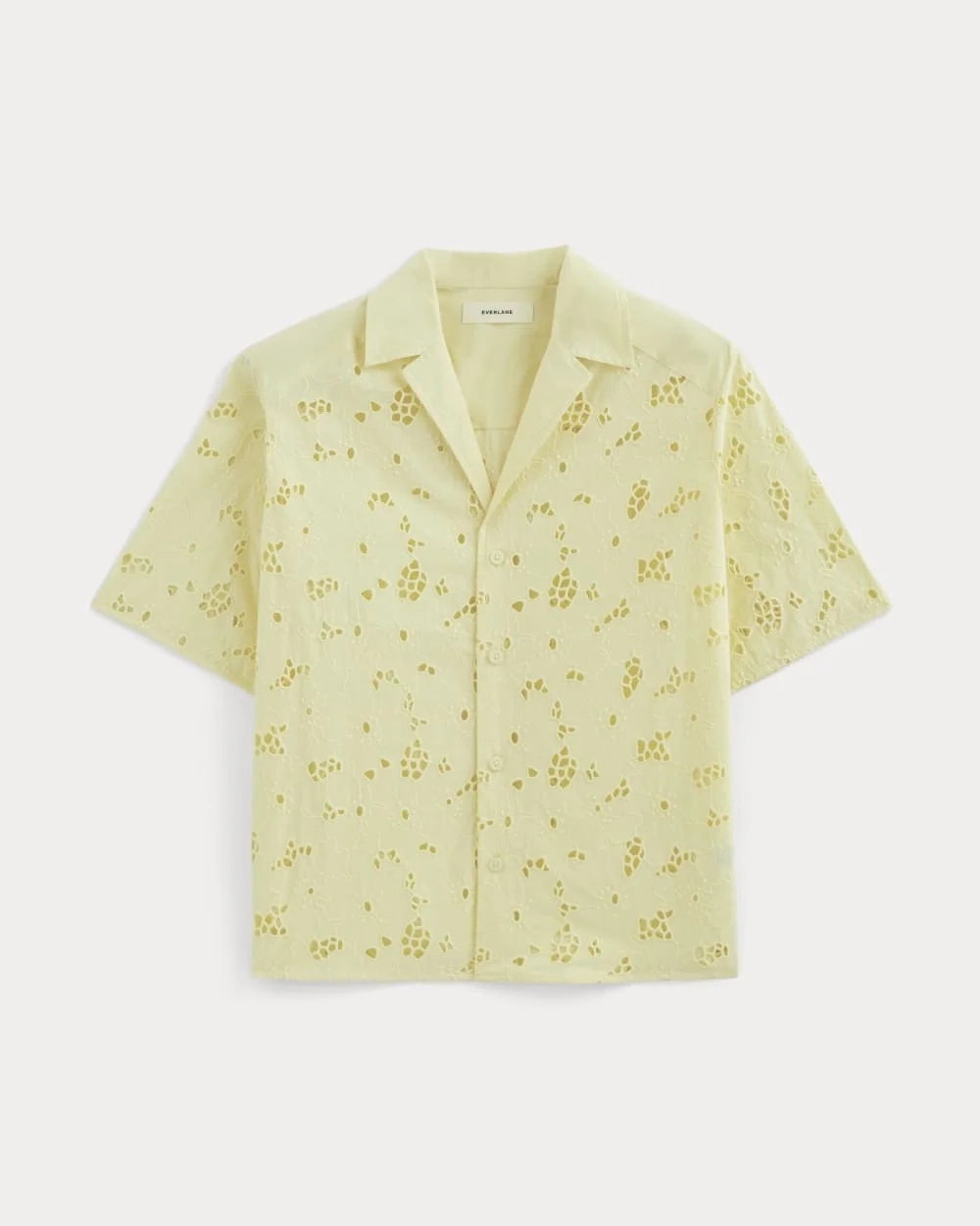 The Eyelet Camp Shirt | Light Yellow (5)
