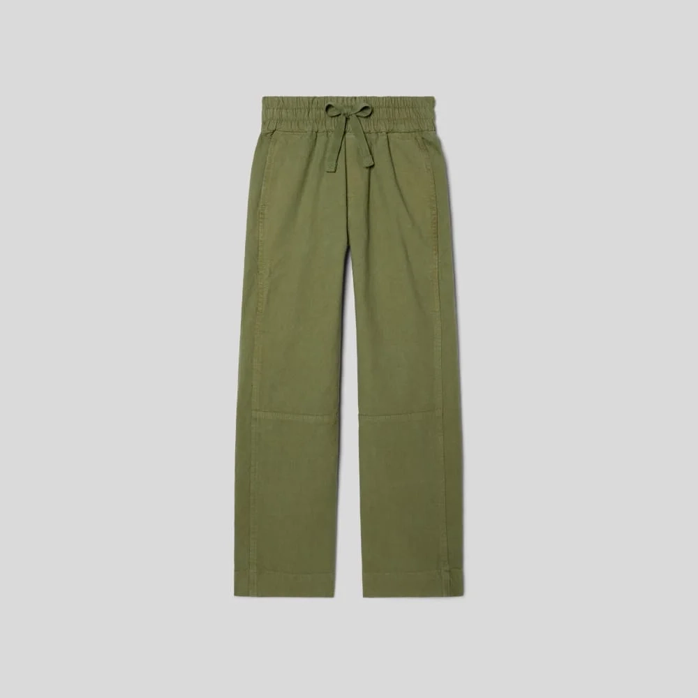 The Canvas Organic Cotton Pull-On Pant | Forest Green (3)