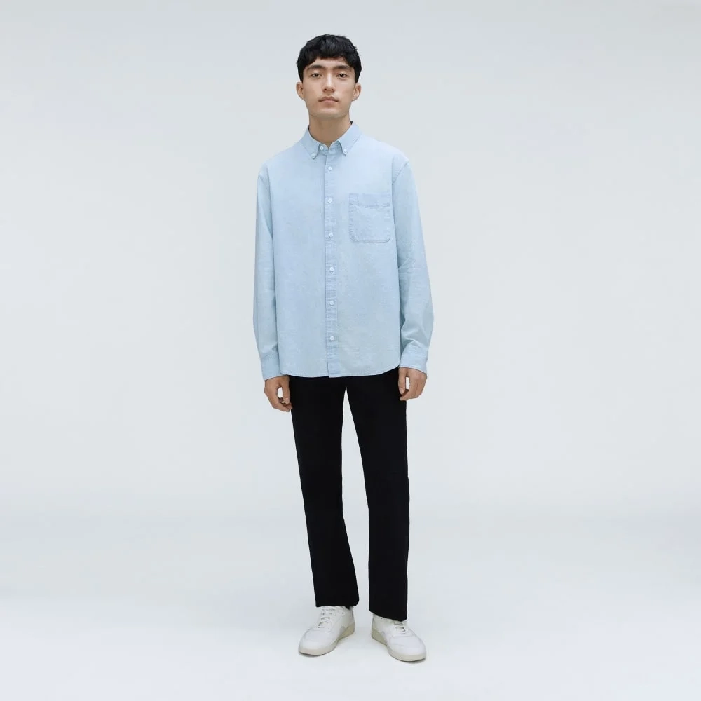 The Relaxed Organic Chambray Shirt  | Icy Blue (3)