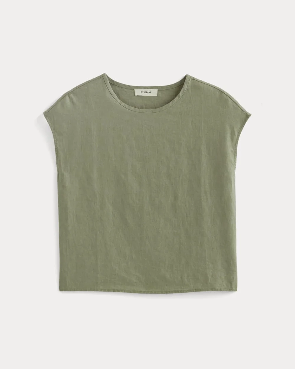 The Muscle Top in Linen | Sage Green (4)