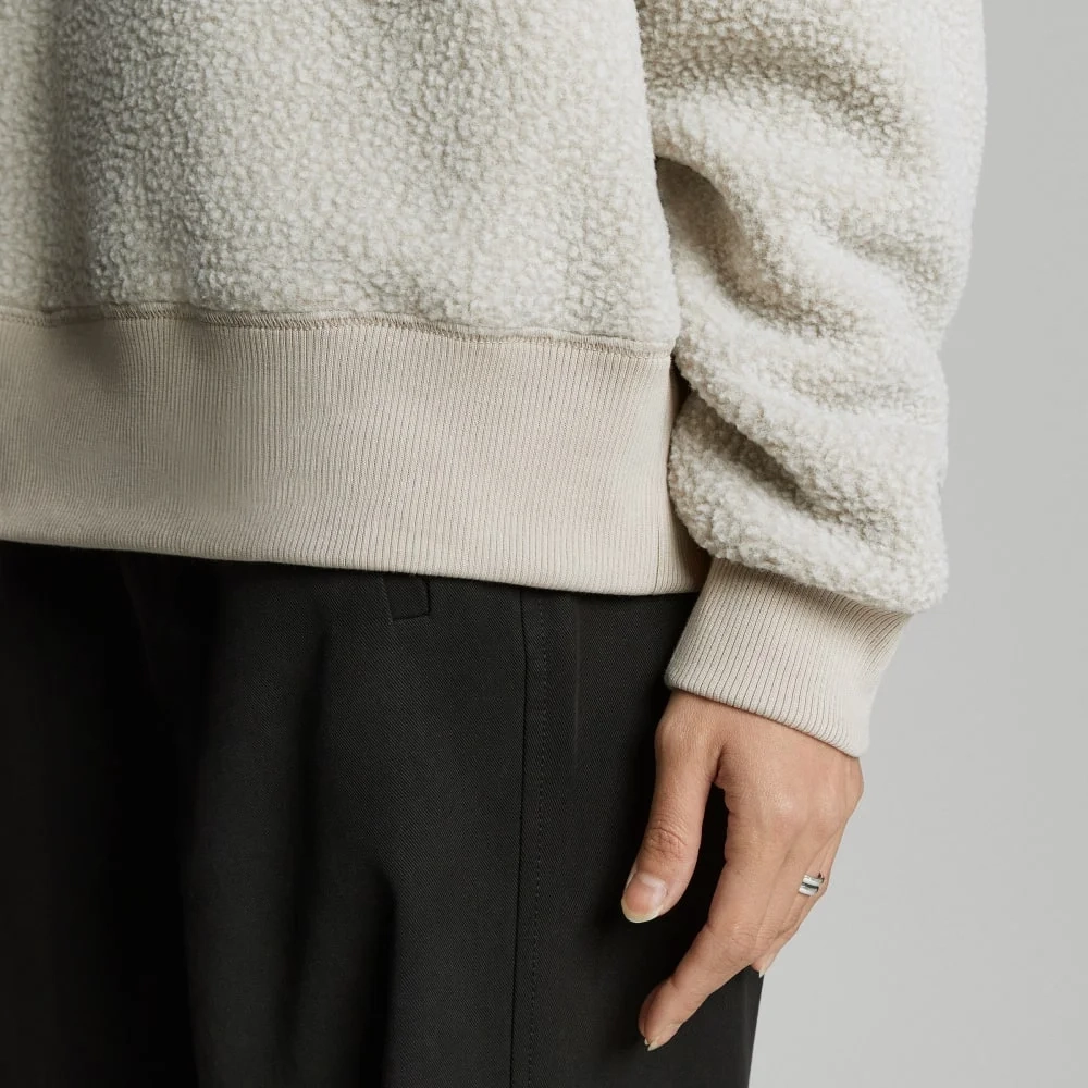 The ReNew Teddy Oversized Crew | Oat (5)