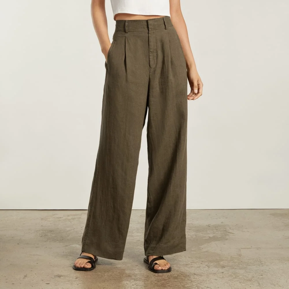 The Linen Way-High® Drape Pant  | Beech (6)