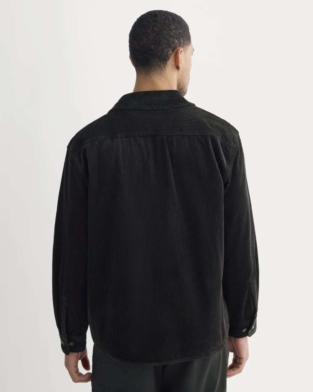 Wide Wale Corduroy Shirt | Black (4)