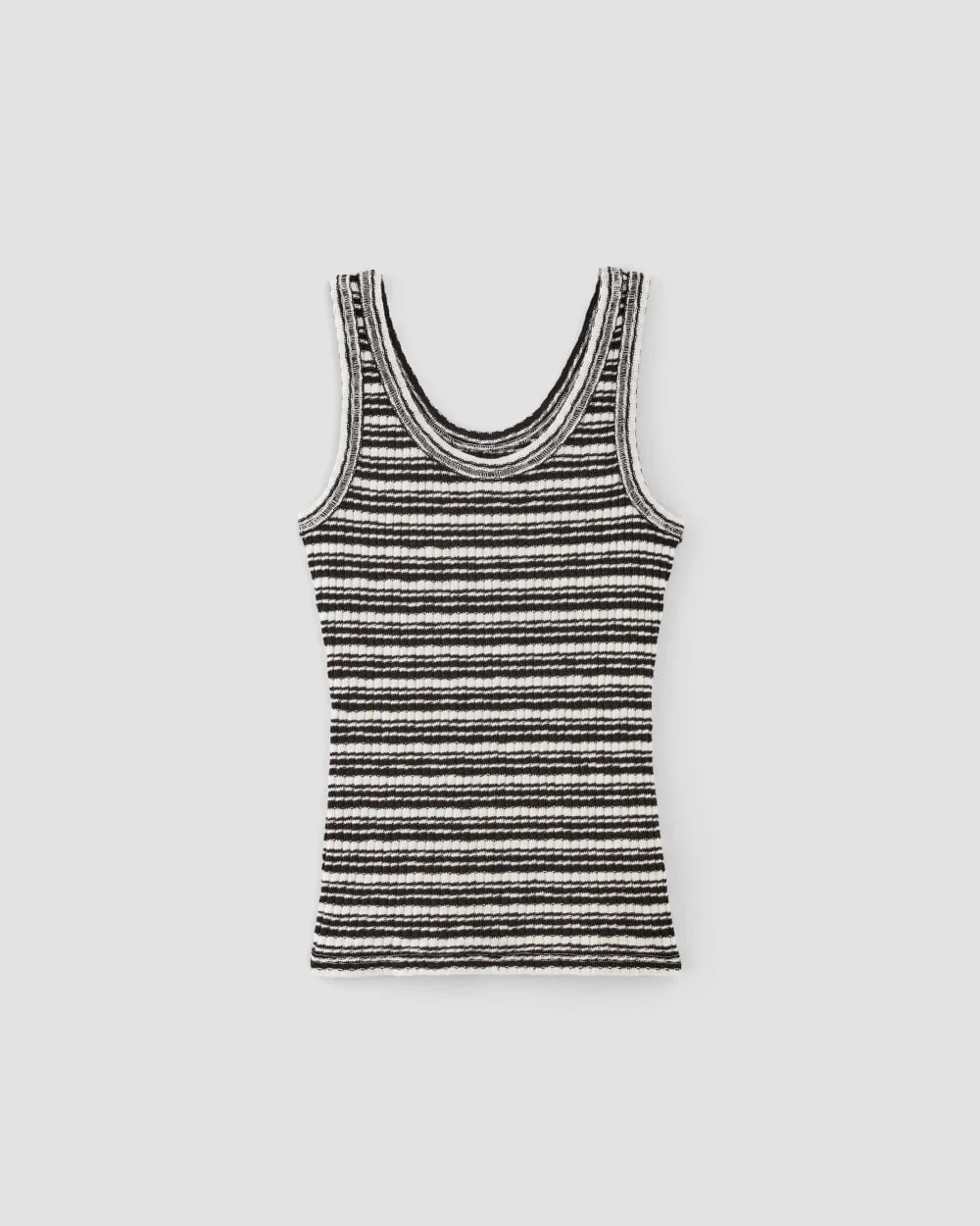 The Cozy Rib Tank | Bone / Black (3)