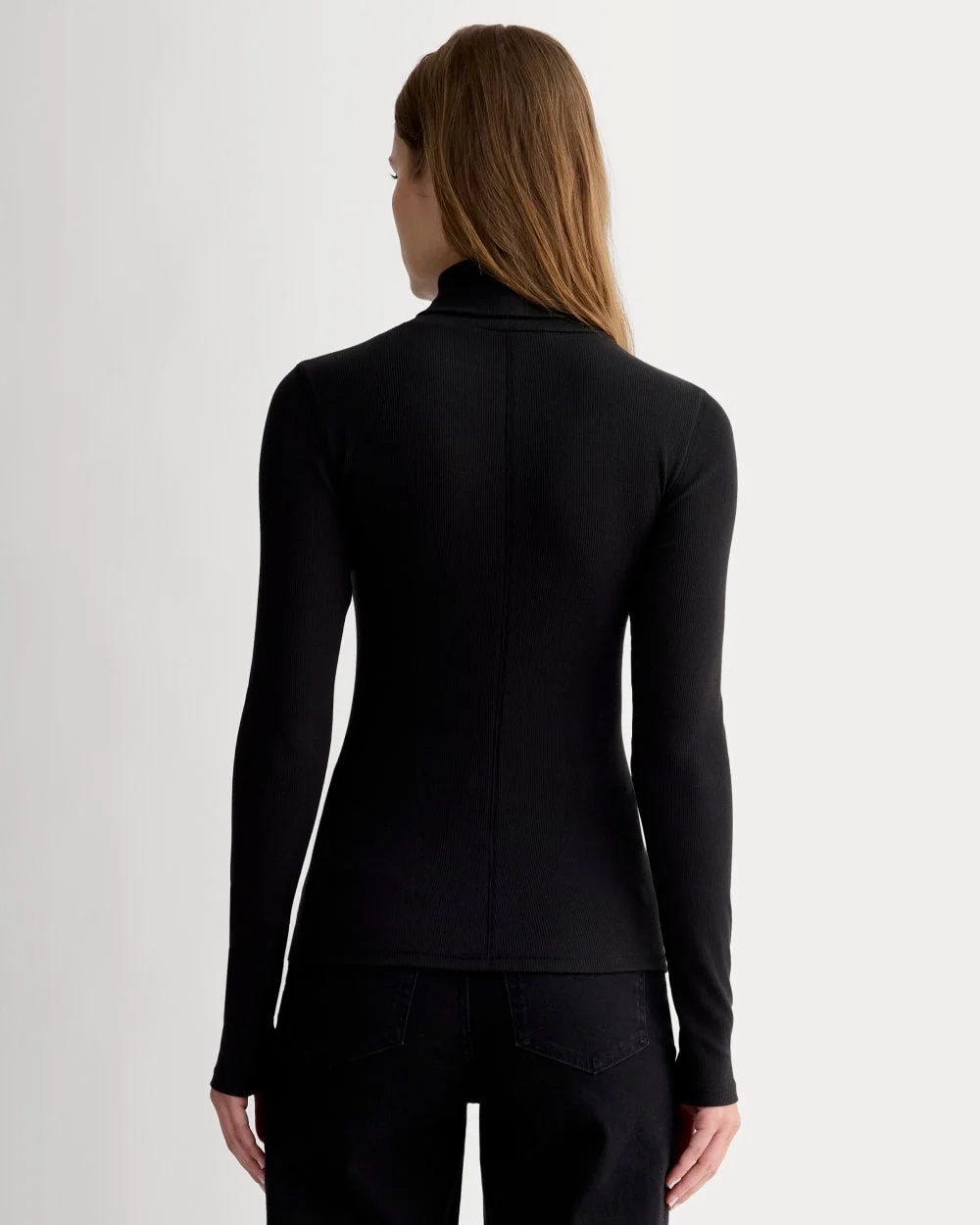 The Luxe Rib Turtleneck | Black (3)