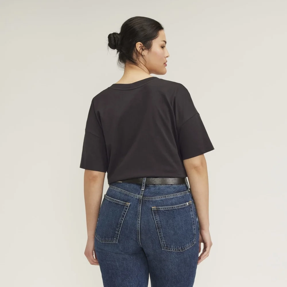 The Organic Cotton Slouchy V-Neck | Vintage Black (4)