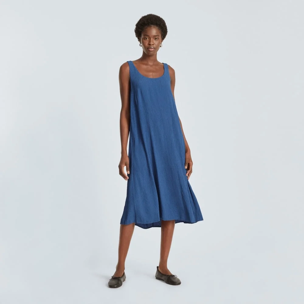The Naia™ Ripple Tank Dress | Deep Blue (5)