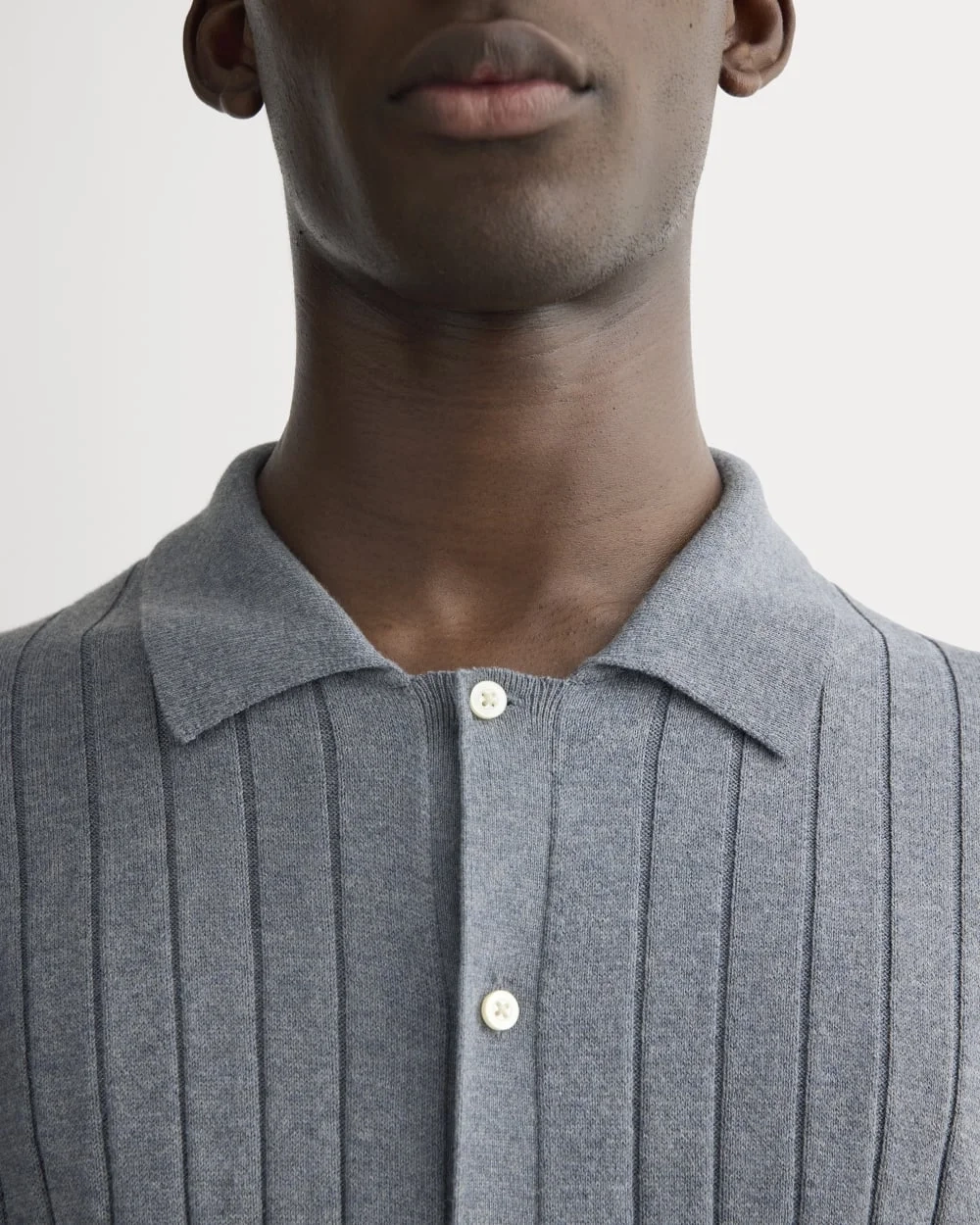 The No-Sweat Button-Down Polo | Heather Sage Blue (4)