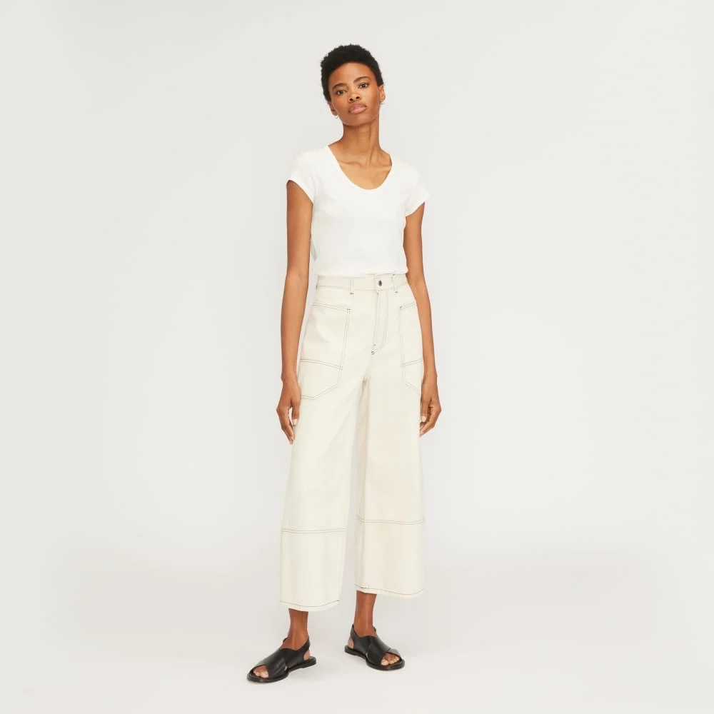 The Rib Soft Knit Scoop-Neck Tee | Bone (4)