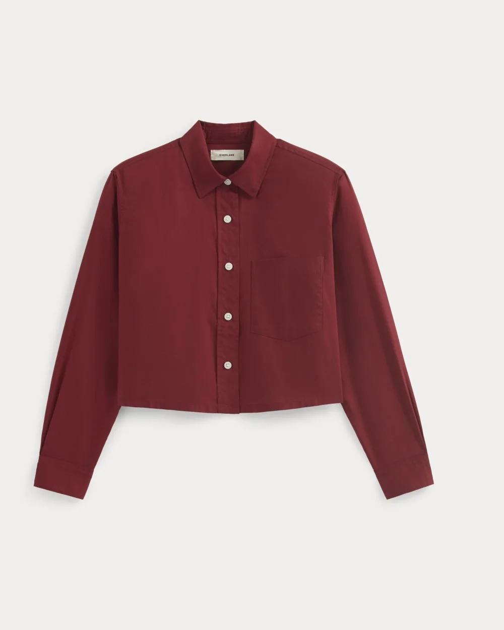 The Way-Short Shirt in Silky Cotton | Merlot (4)