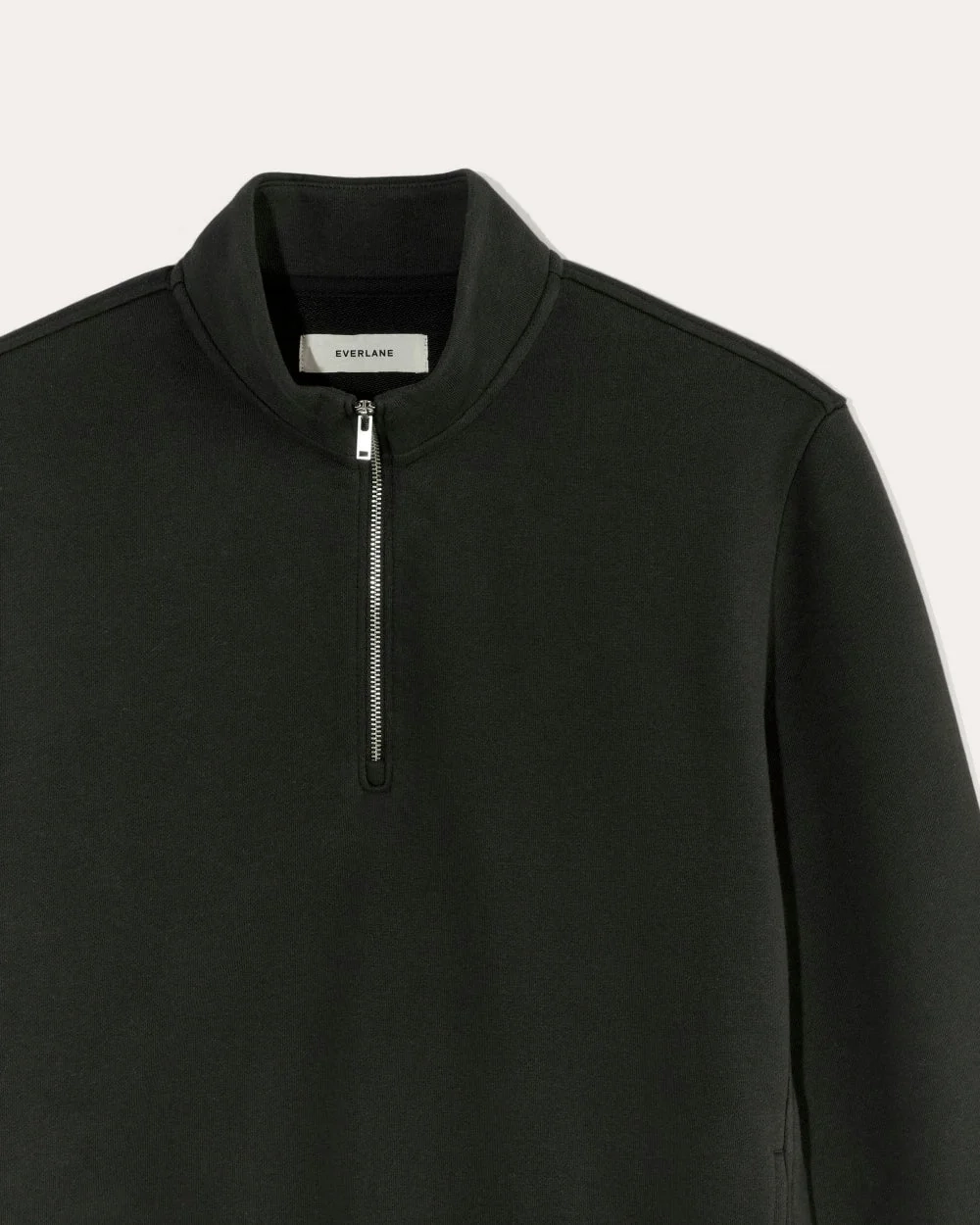 The Off-Duty Terry Quarter-Zip | Black (5)