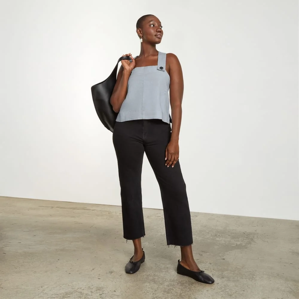 The Apron Linen Tank | Sky (4)