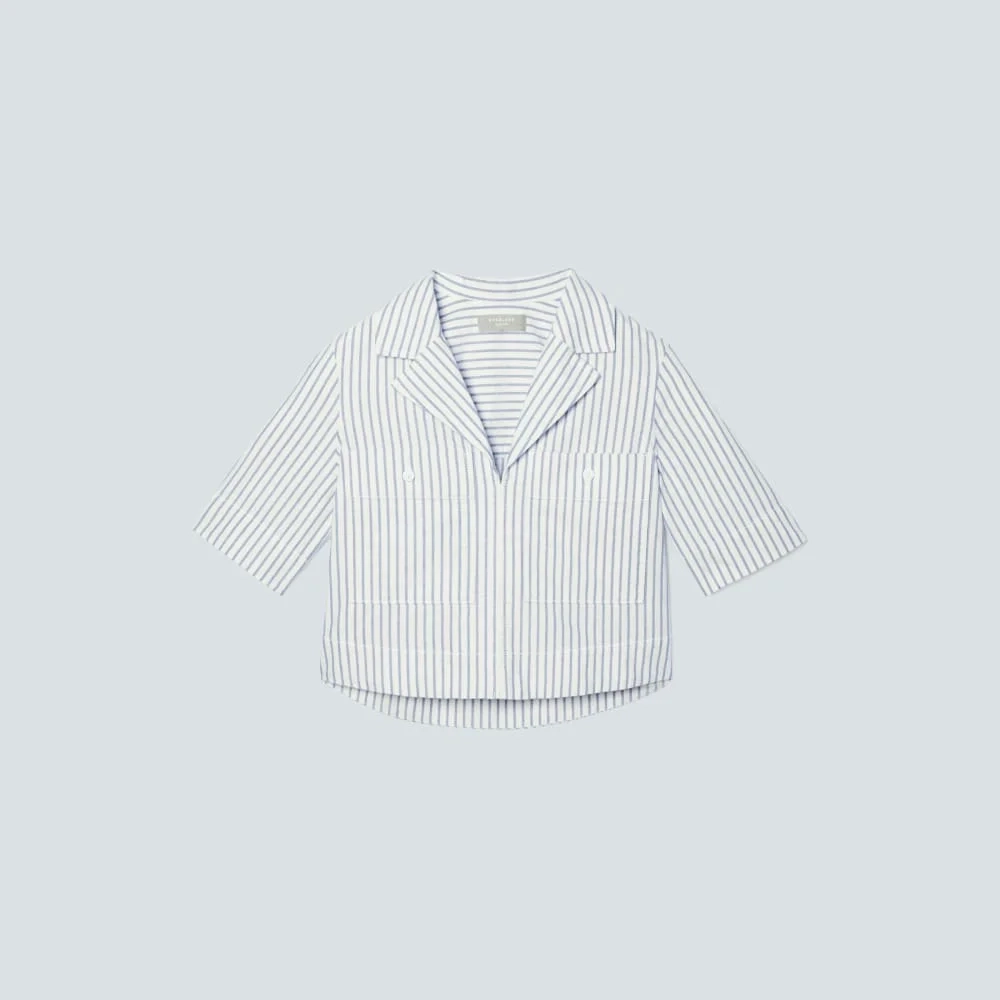 The Oxford Popover | Deep Blue / Canvas