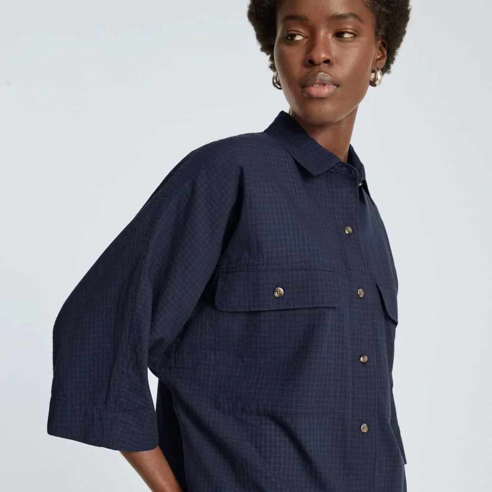 The Cotton Tourist Shirt |  Navy (4)