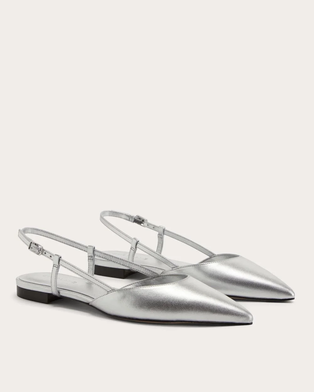 The Studio Slingback Flat | Silver (4)