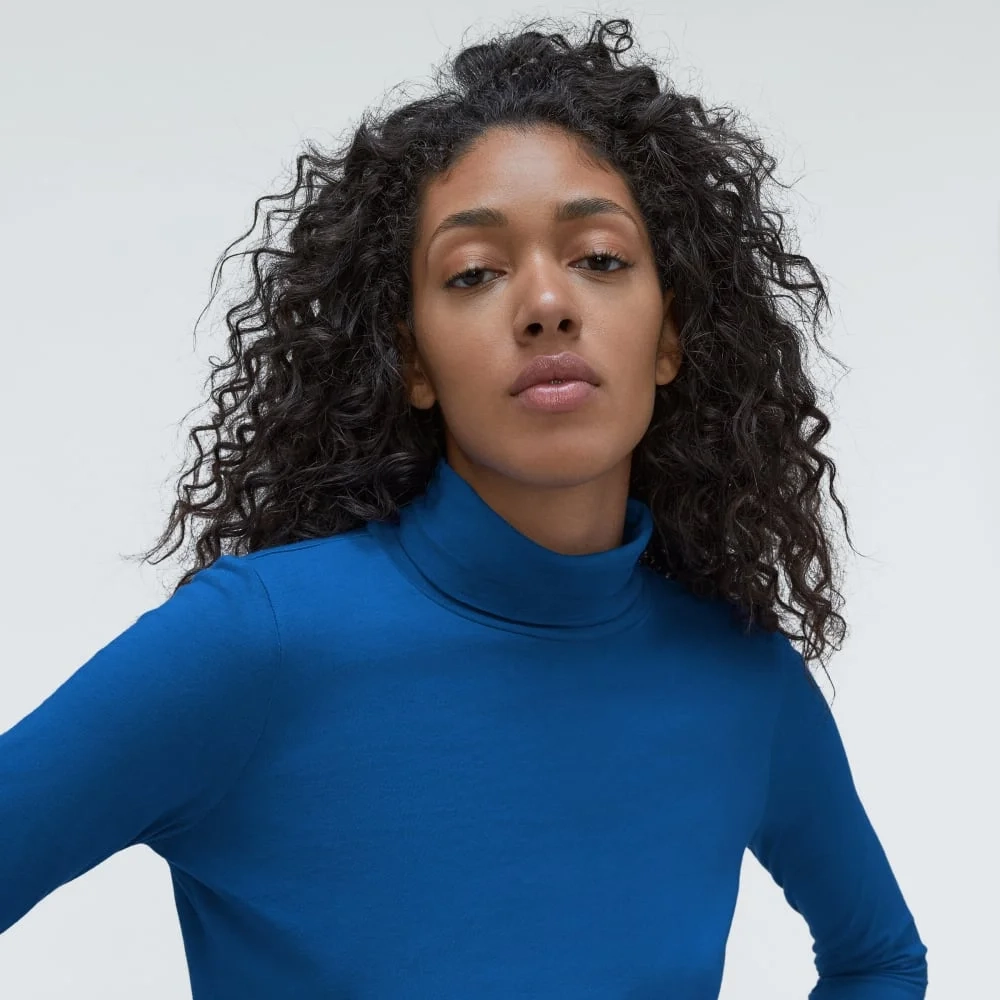 The Organic Cotton Turtleneck | Lapis Blue (4)