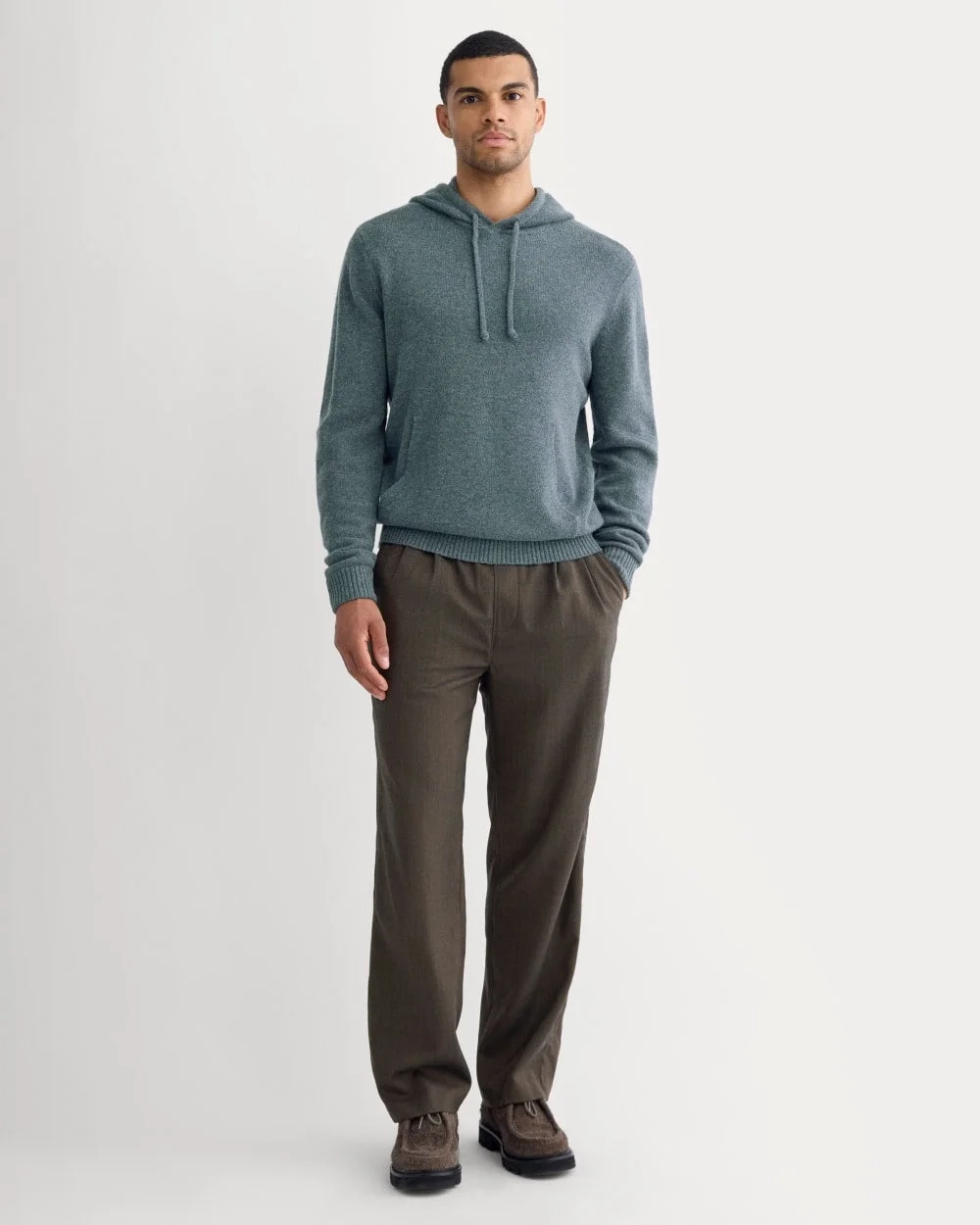 The Felted Merino Hoodie | Heather Midnight Navy (6)