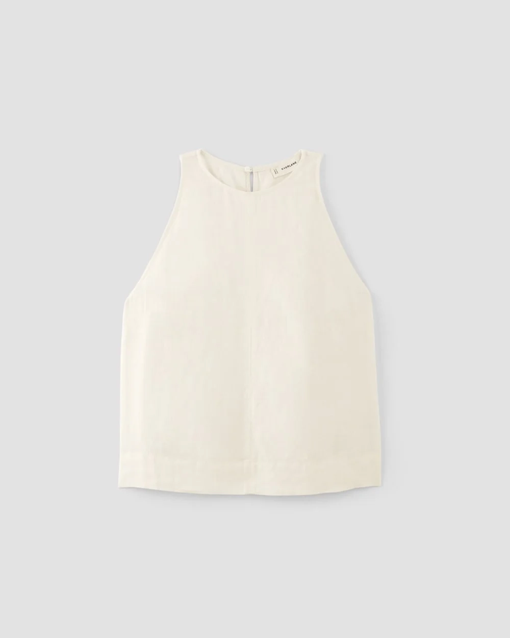 The Linen High-Neck Tank | Bone (6)