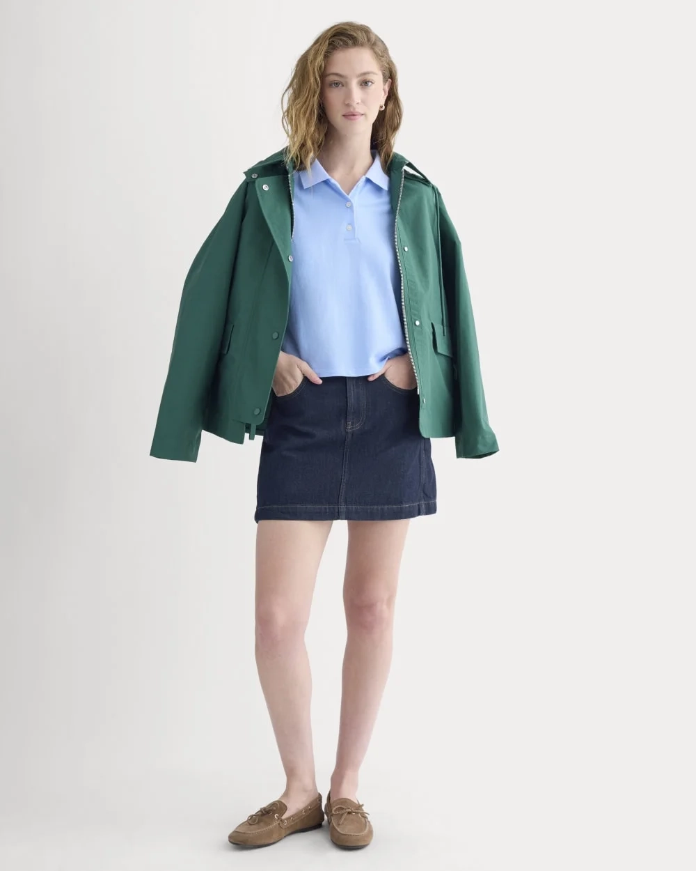 Pique Boxy Polo | Open Air Blue (3)