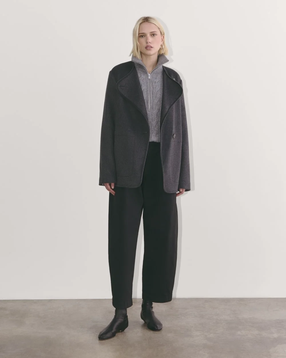 The October Coat | Dark Charcoal Melange (6)
