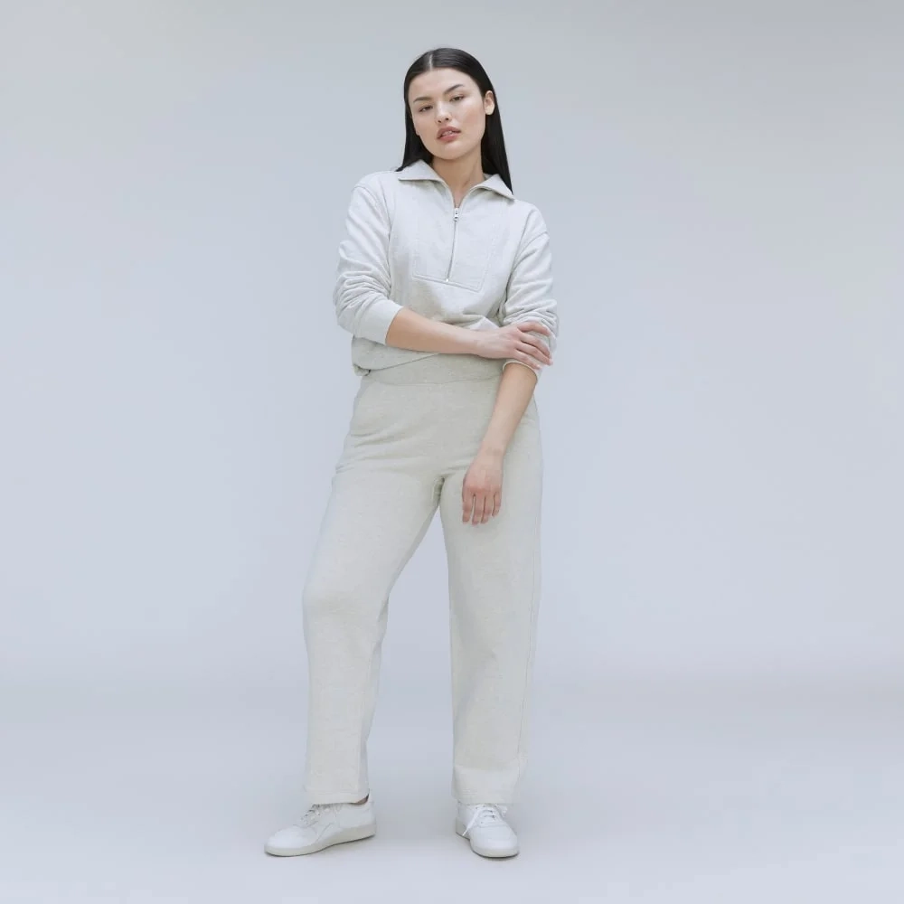 The Track High-Waist Pant | Light Heather Grey (4)