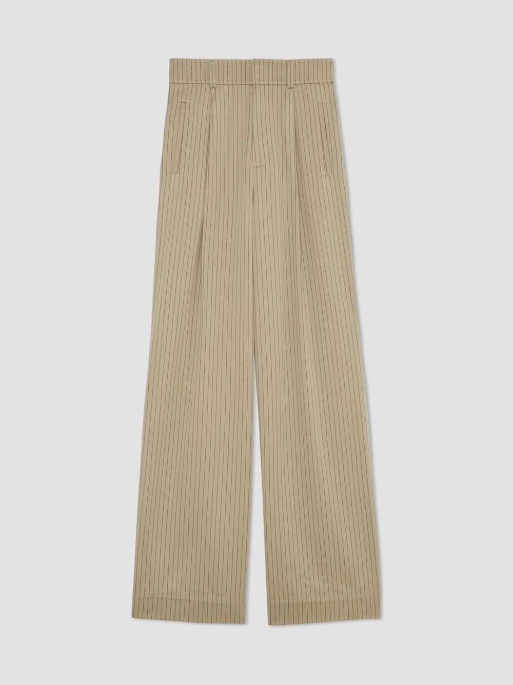 The Draper Pleated Pant in Buttersmooth | Cornstalk / Black | 30" Inseam (4)