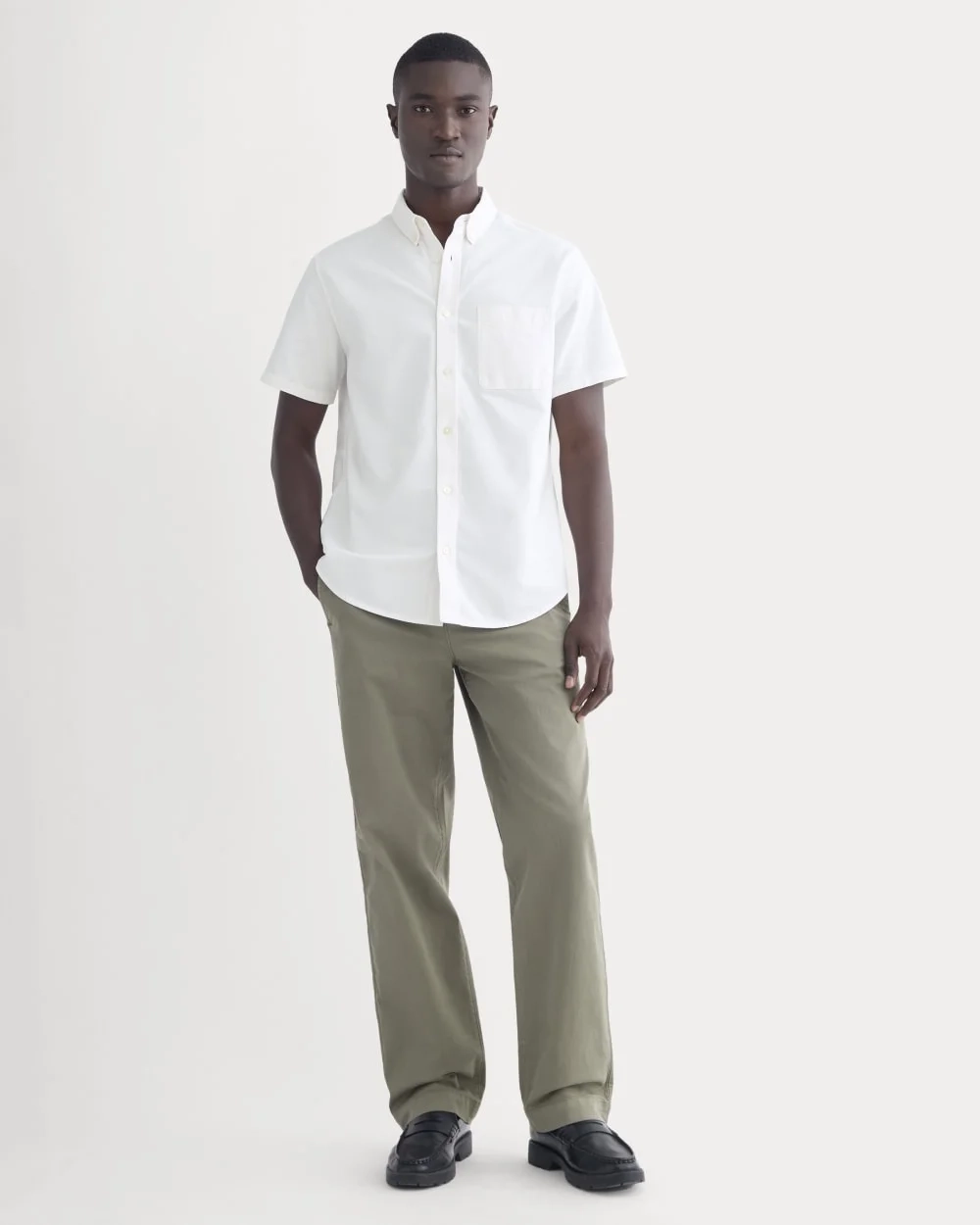 The Organic Short Sleeve Oxford Shirt | White (3)
