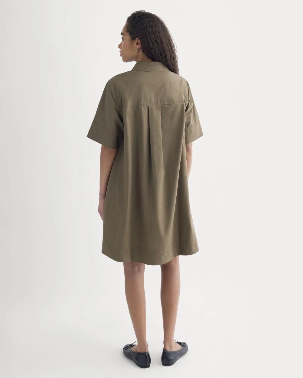 Popover Mini Shirtrdress in Ultrasoft Cotton | Beech (6)