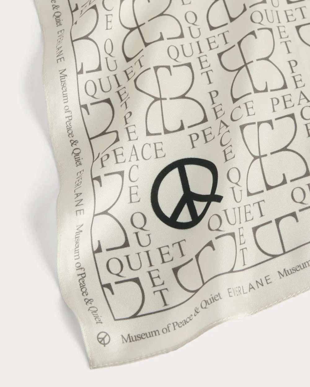 Everlane x Peace & Quiet Silk Bandana | Bone (3)