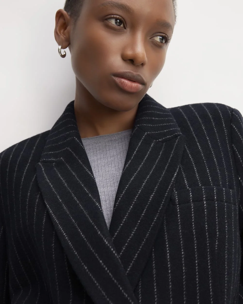 The ReWool® Double-Breasted Blazer | Navy / Bone (4)