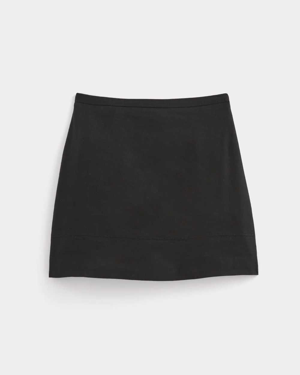 The Mini Skirt in Stretch Linen | Black (5)