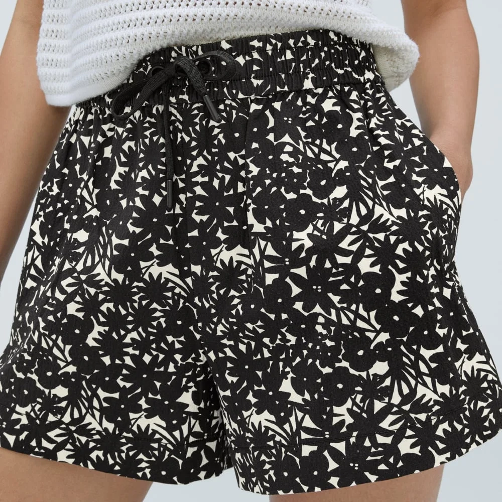 The Seersucker Boxer Short | Black / Canvas Floral (5)