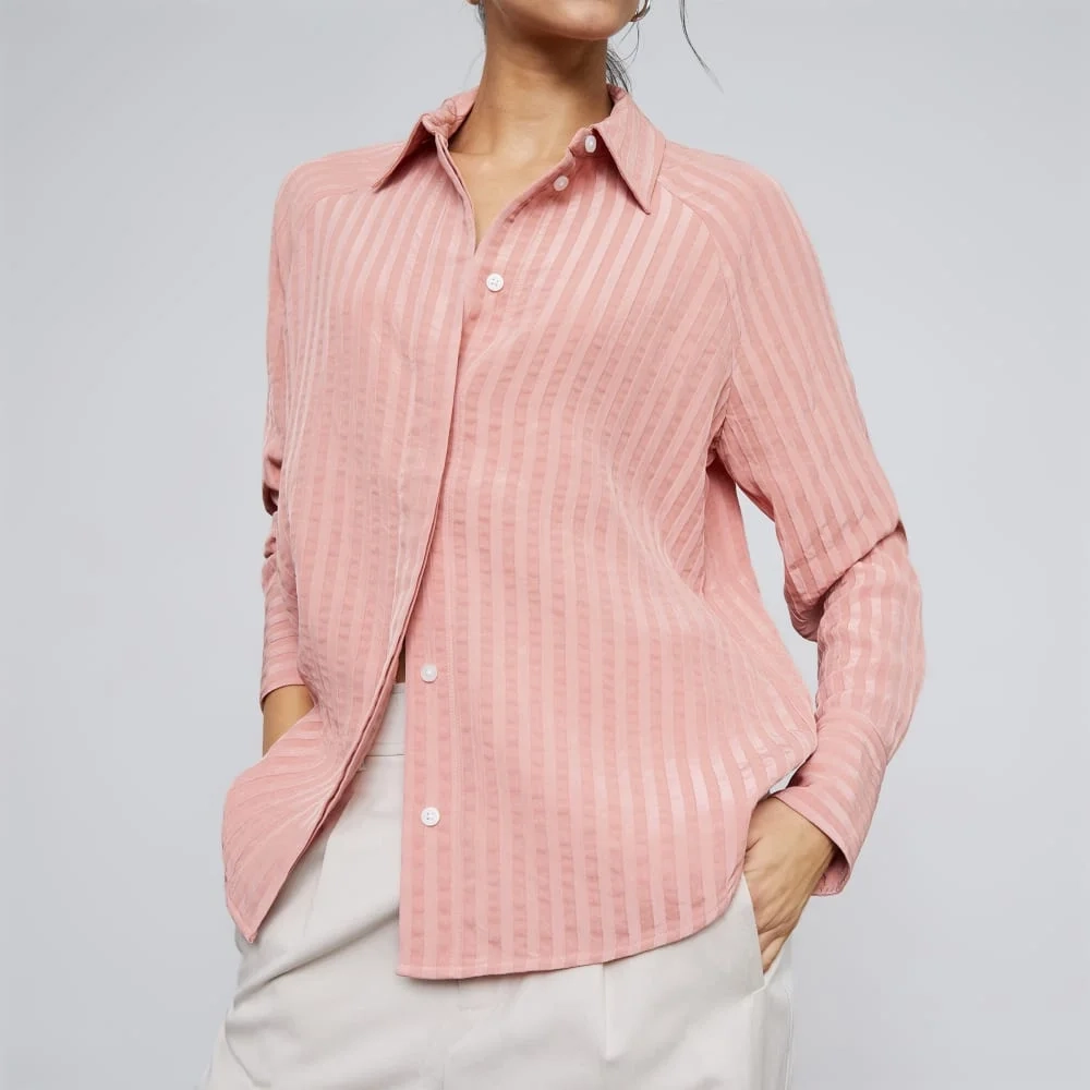 The City Stripe Shirt | Light Rose (5)