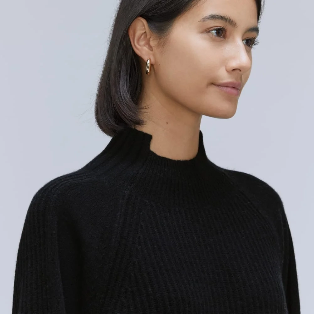 The Cashmere Ribbed Turtleneck | Black (4)