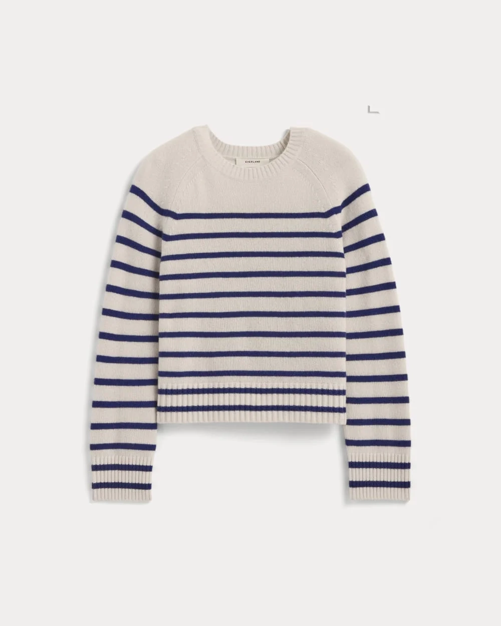 The Boxy Crew in Cashmere | Soft White / Deep Blue (6)