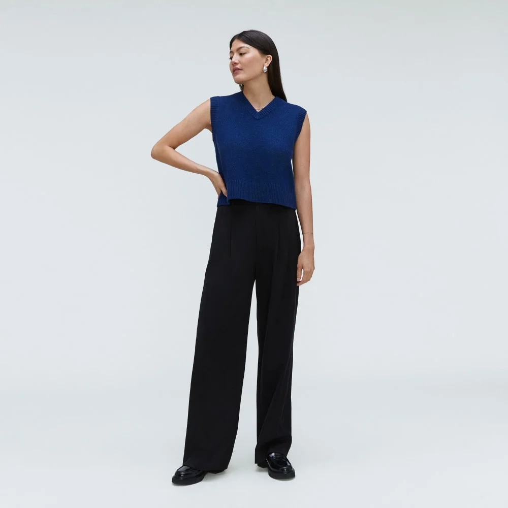 The Cashmere Vest | Bright Navy (5)