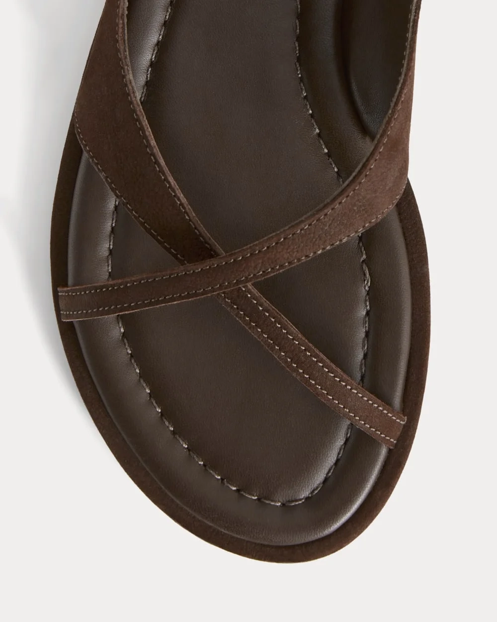 The Leather Crisscross Sandal | Burnt Umber (7)